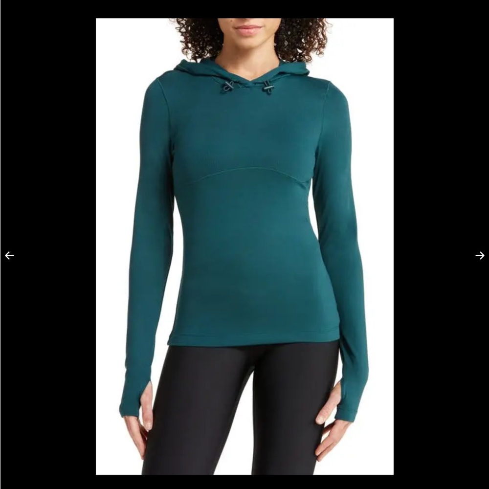 ALO Yoga Teal Women's Sweatshirt visionary pullover